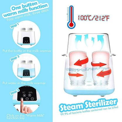 Baby Bottle Sterilizer 6 in 1 Multi Function Automatic Intelligent Thermostat Baby Milk Bottle Disinfection Baby Bottle Warmer